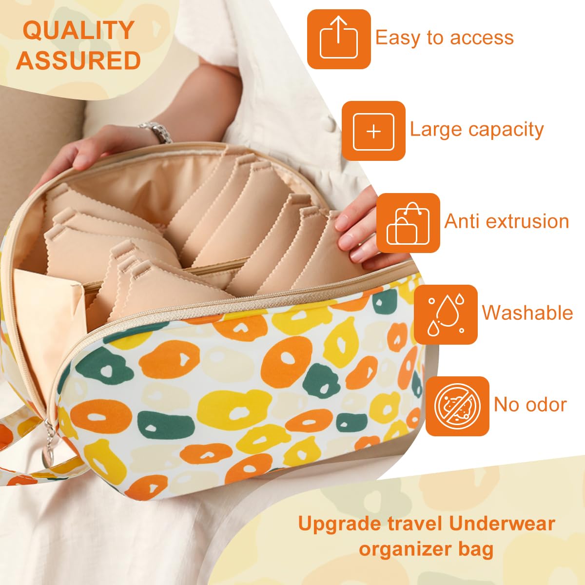 Travel Double Layer Waterproof Organizer Cosmetic Toiletry Bag Fried Egg HLC091