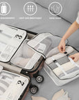 3 Set Packing Waterproof cubes for Travel luggage Organizer Luggage Cubes White HLC085