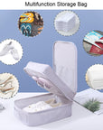 Shoe Bag for Travel Holds 3 Pair of Shoes with Zipper Grey HLC064