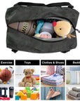 Foldable Travel Duffel Bag For Women & Men Luggage Great for Gym (midnight camo) HLC008