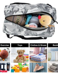 Foldable Travel Duffel Bag For Women & Men Luggage Great for Gym (arctic camo) HLC008