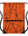 Outdoor Sport Gym Sack Waterproof Drawstring Backpack Bag Metallic-orange HLC001
