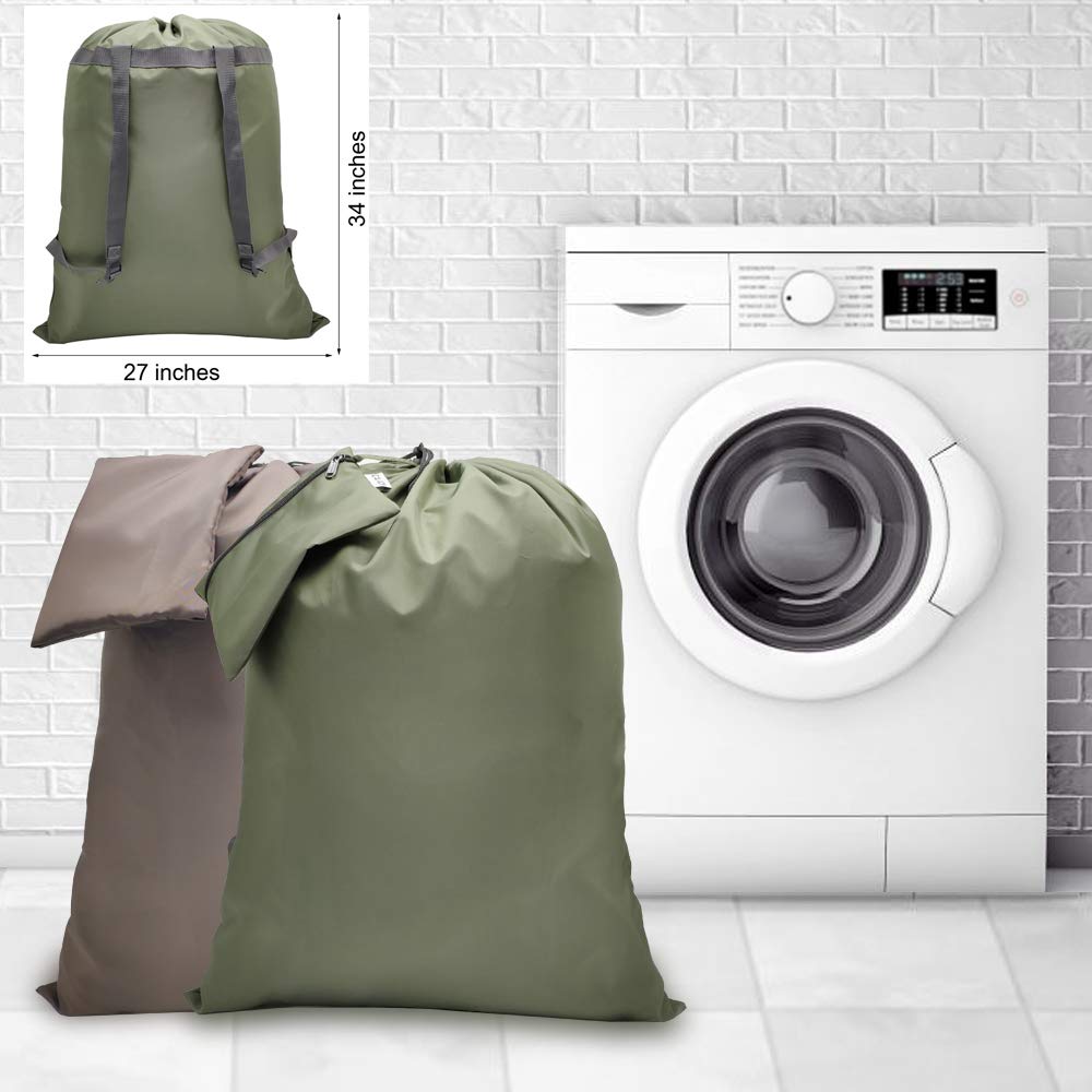 Army Green Extra Large Laundry Bag Backpack HLC018