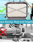 2 Pack Expandable Compression Packing Cubes for Travel, Storage Bag Luggage Cream2 HLC069