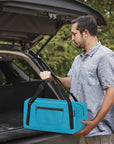 Foldable Travel Duffel Bag For Women & Men Luggage Great for Gym - sky blue HLC008