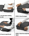 2 Pack Extra Large Compression Packing Cubes for Travel Black HLC080