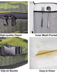 Reusable Insulated Cooler Lunch Bag Leakproof Meal Lunch Box with Multi-Pockets Green Camo HLC025