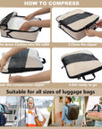 Compression Packing Cubes for Travel 6 Pack HLC090
