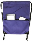 Outdoor Sport Gym Sack Waterproof Drawstring Backpack Bag Purple HLC001