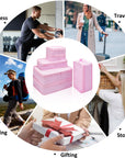 6 Set Travel Packing cubes luggage Organizer Waterproof Shoe Bag Pink  HLC019