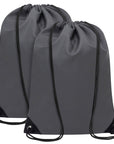 2PCS Drawstring Bags Bulk, String Backpack Dark Grey HRS10