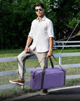 Foldable Travel Duffel Bag For Women & Men Luggage Great for Gym (Purple) HLC008