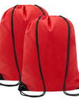 2PCS Drawstring Bags Bulk, String Backpack Red HRS10