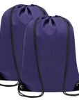 2PCS Drawstring Bags Bulk, String Backpack Purple HRS10