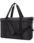 HOLYLUCK Weekender Overnight Bag for Women ,Travel Duffle Bag Black HLC407