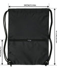 Outdoor Sport Gym Sack Waterproof Drawstring Backpack Bag black HLC001