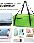 Foldable Travel Duffel Bag For Women & Men Luggage Great for Gym (Green) HLC008