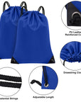 2PCS Drawstring Bags Bulk, String Backpack Ocean Blue HRS10