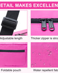 Foldable Travel Duffel Bag For Women & Men Luggage Great for Gym - pink HLC008