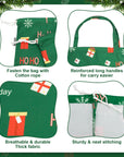 CALACH Laundry Bag with Handles and Holiday Santa Sack Present Bag Holiday Green HLC071