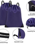 2PCS Drawstring Bags Bulk, String Backpack Purple HRS10