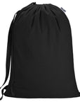 Canvas Laundry Bag with shoulder Strap 24"W x 29"H, Large Drawstring Dirty Clothes Bag Washable Laundry Sack for College Dorm, Travel, Home, Camp HRS19 (Black)