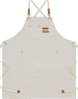 Kitchen Chef Apron 6 Pockets Beige HLC062