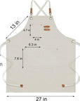 Kitchen Chef Apron 6 Pockets Beige HLC062