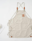 Kitchen Chef Apron 6 Pockets Beige HLC062