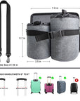 Luggage Travel Cup Holder with Shoulder Strap, Suitcase Drink Holder Attachment Fits on Suitcase Handles,