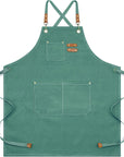 Kitchen Chef Apron 6 Pockets Green HLC062