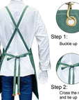 Kitchen Chef Apron 6 Pockets Green HLC062