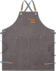 Kitchen Chef Apron 6 Pockets Grey HLC062