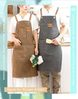 Kitchen Chef Apron 6 Pockets Grey HLC062