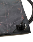 Outdoor Sport Gym Sack Waterproof Drawstring Backpack Bag Metallic-black HLC001