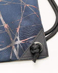 Outdoor Sport Gym Sack Waterproof Drawstring Backpack Bag Metallic-navy Blue HLC001