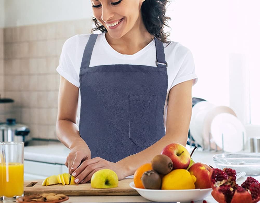 Kitchen Chef Apron 6 Pockets Navy HLC062