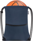 CALACH Large Gym Sports String Backpack Navy HLC004