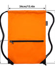 HOLYLUCK Drawstring Backpack Bag Sport Gym Sackpack Orange HLC001