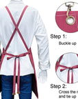 Kitchen Chef Apron 6 Pockets Pink HLC062