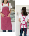 Kitchen Chef Apron 6 Pockets Pink HLC062