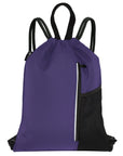 Outdoor Sport Gym Sack Waterproof Drawstring Backpack Bag Purple HLC005