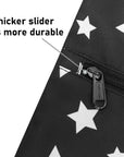 Drawstring Backpack Bag Sport Gym Sackpack Black Background White Star HLC001