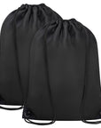 2PCS Drawstring Bags Bulk, String Backpack Black HRS10