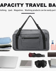 HOLYLUCK Foldable Travel Duffel Bag For Women & Men Luggage -Dark grey HLC008