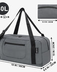 HOLYLUCK Foldable Travel Duffel Bag For Women & Men Luggage -Dark grey HLC008