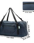 Foldable Travel Duffel Bag For Women & Men Luggage Great for Gym (Navy Blue) HLC008