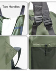 Large Laundry Backpack with Shoulder Straps Mesh Pocket Green HLC016