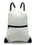 Drawstring Backpack Bag Sport Gym Sackpack White HLC001