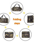 Foldable Travel Duffel Bag For Women & Men Luggage Great for Gym (jungle camo) HLC008